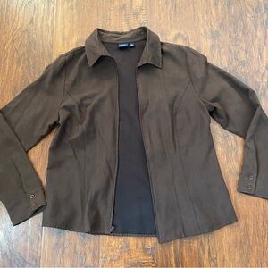 Vintage 90s y2k Sonoma brown lightweight jacket sweater